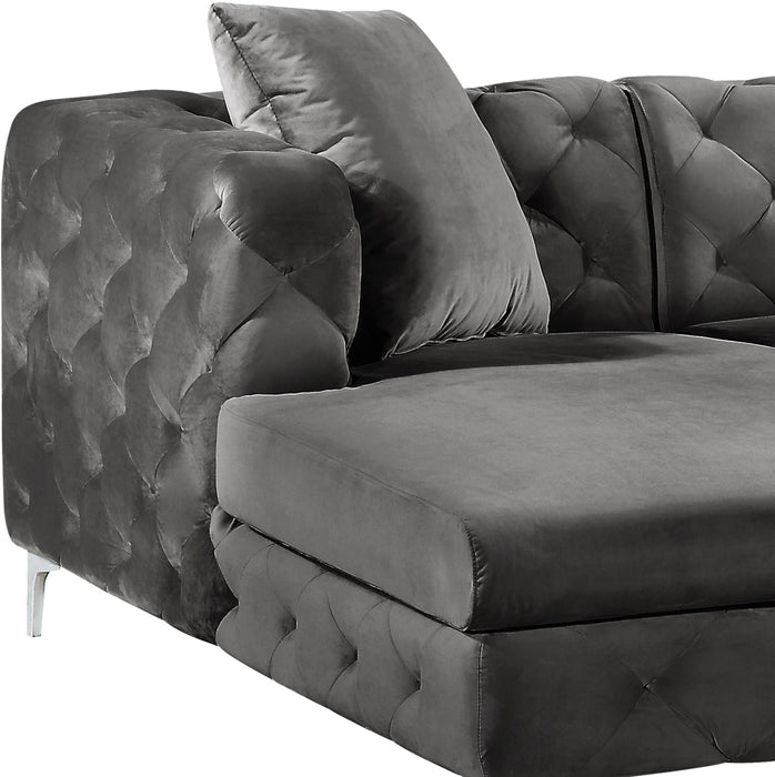 Gail Velvet 3pc. Sectional - Sterling House Interiors