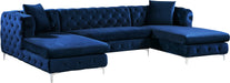 Gail Velvet 3pc. Sectional - Sterling House Interiors