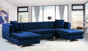 Gail Velvet 3pc. Sectional - Sterling House Interiors