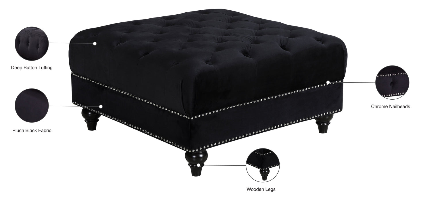 Sabrina Velvet Ottoman - Sterling House Interiors