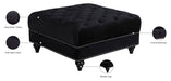 Sabrina Velvet Ottoman - Sterling House Interiors