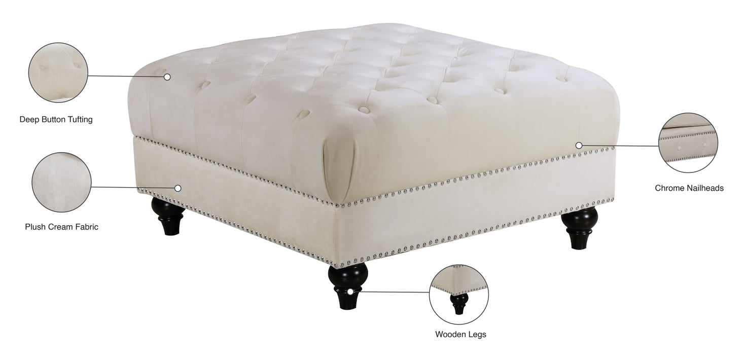 Sabrina Velvet Ottoman - Sterling House Interiors