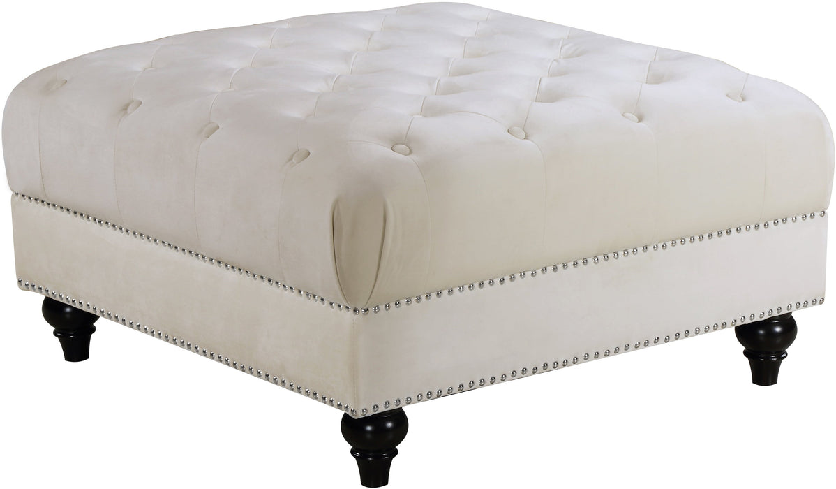 Sabrina Velvet Ottoman - Sterling House Interiors