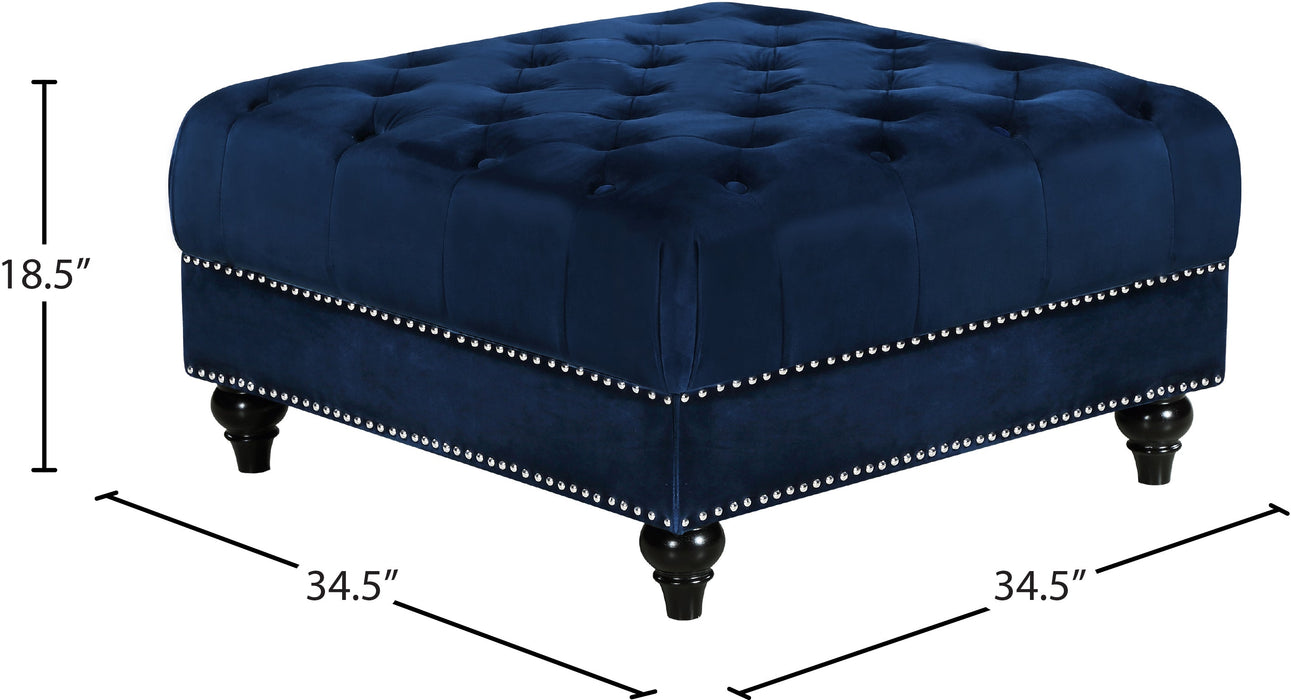 Sabrina Velvet Ottoman - Sterling House Interiors