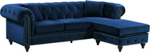 Sabrina Velvet 2pc. Reversible Sectional - Sterling House Interiors