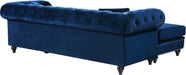Sabrina Velvet 2pc. Reversible Sectional - Sterling House Interiors