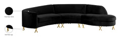 Serpentine Velvet Sectional - Sterling House Interiors