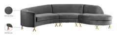 Serpentine Velvet Sectional - Sterling House Interiors