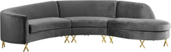 Serpentine Velvet Sectional - Sterling House Interiors