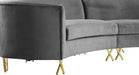 Serpentine Velvet Sectional - Sterling House Interiors