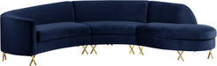 Serpentine Velvet Sectional - Sterling House Interiors