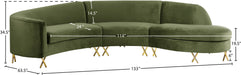 Serpentine Velvet Sectional - Sterling House Interiors