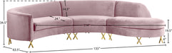 Serpentine Velvet Sectional - Sterling House Interiors