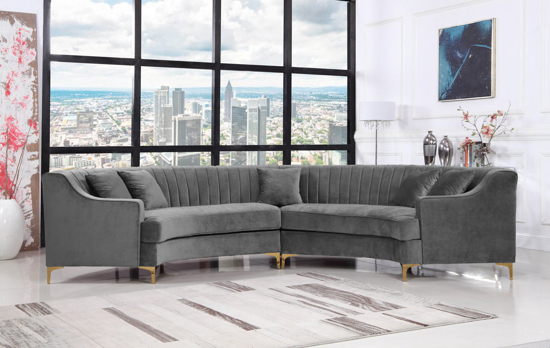 Jackson Velvet Sectional - Sterling House Interiors