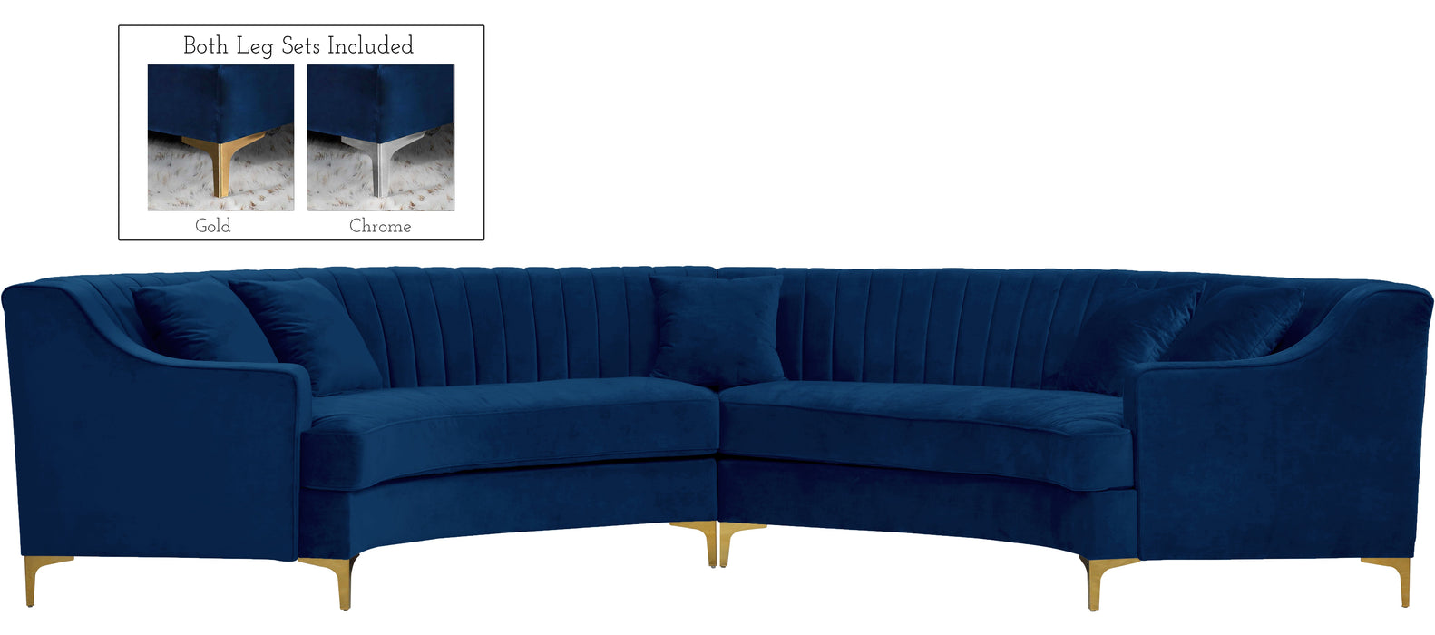 Jackson Velvet Sectional - Sterling House Interiors