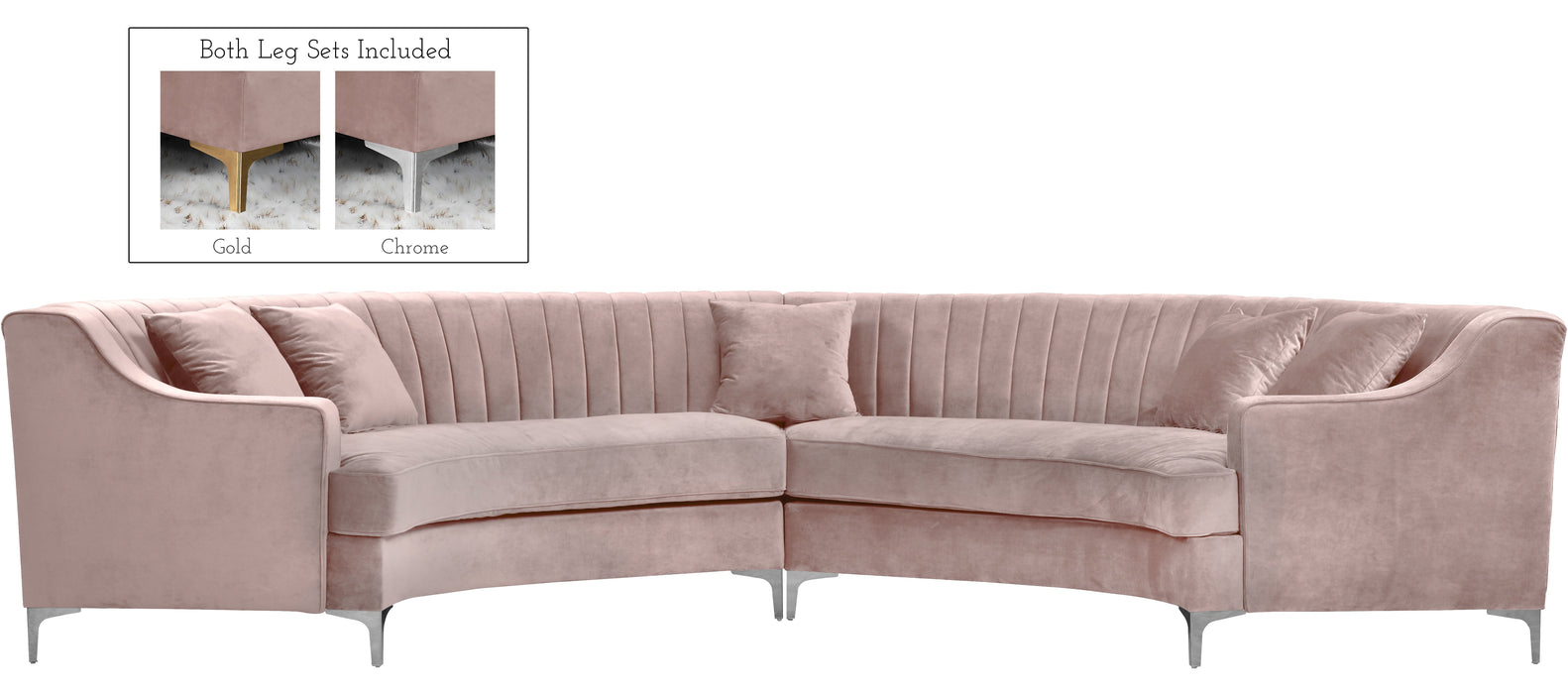 Jackson Velvet Sectional - Sterling House Interiors