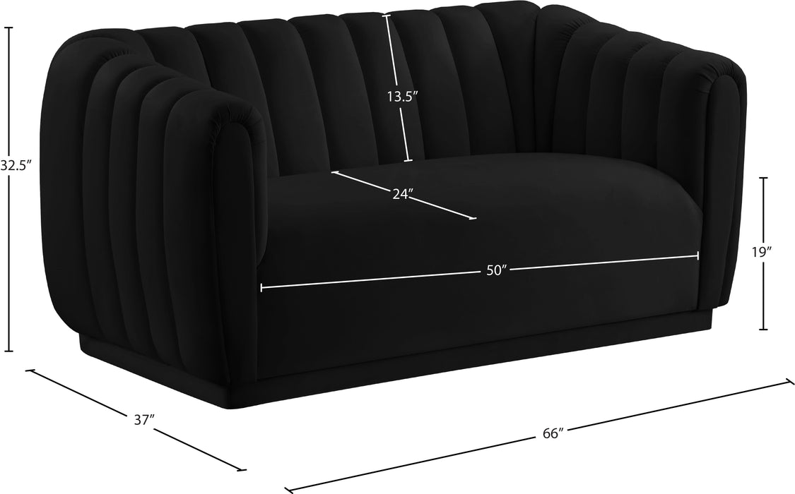 Dixie Velvet Loveseat - Sterling House Interiors