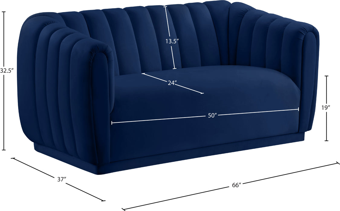 Dixie Velvet Loveseat - Sterling House Interiors