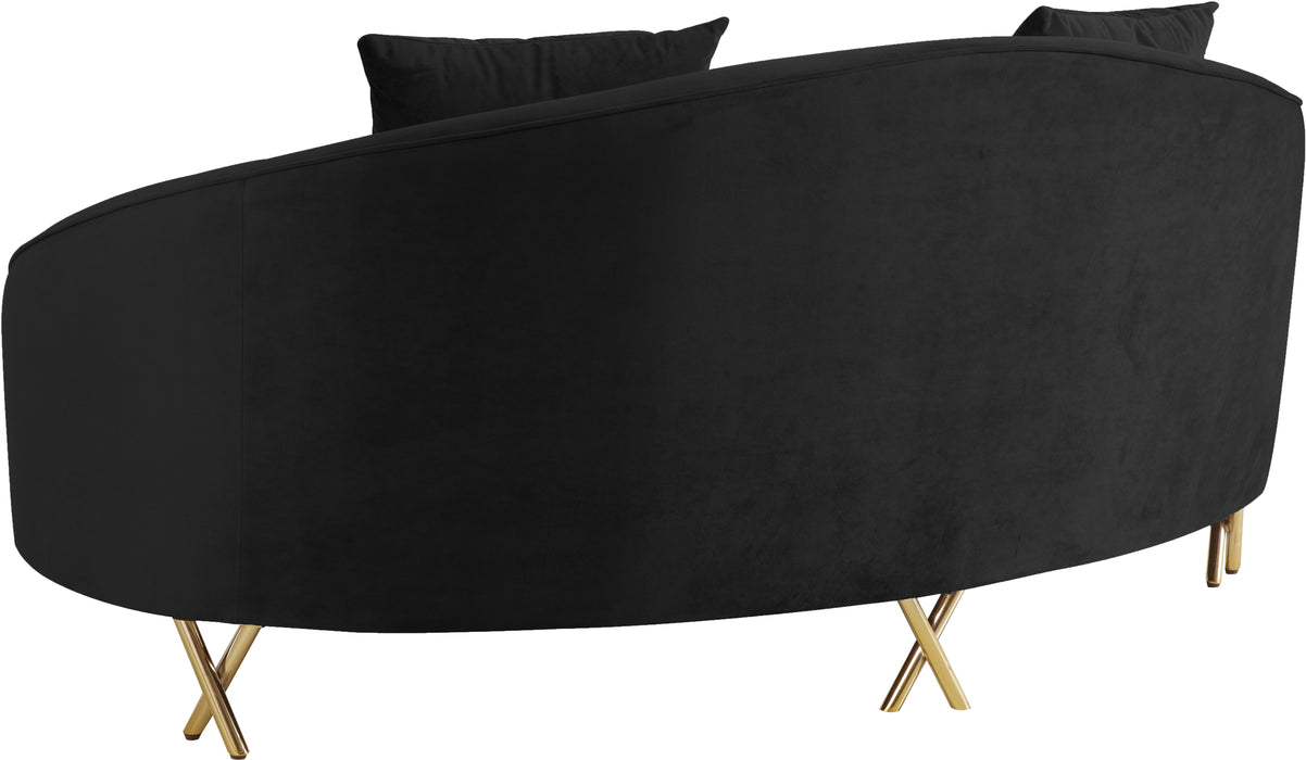 Serpentine Velvet Loveseat - Sterling House Interiors