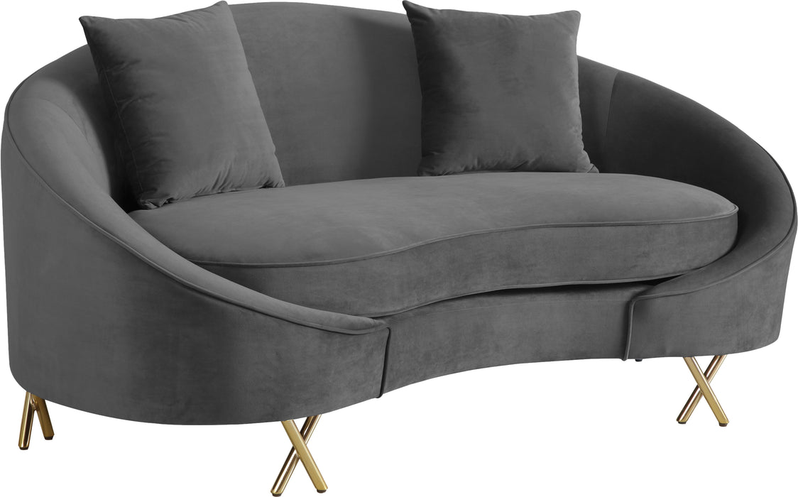 Serpentine Velvet Loveseat - Sterling House Interiors