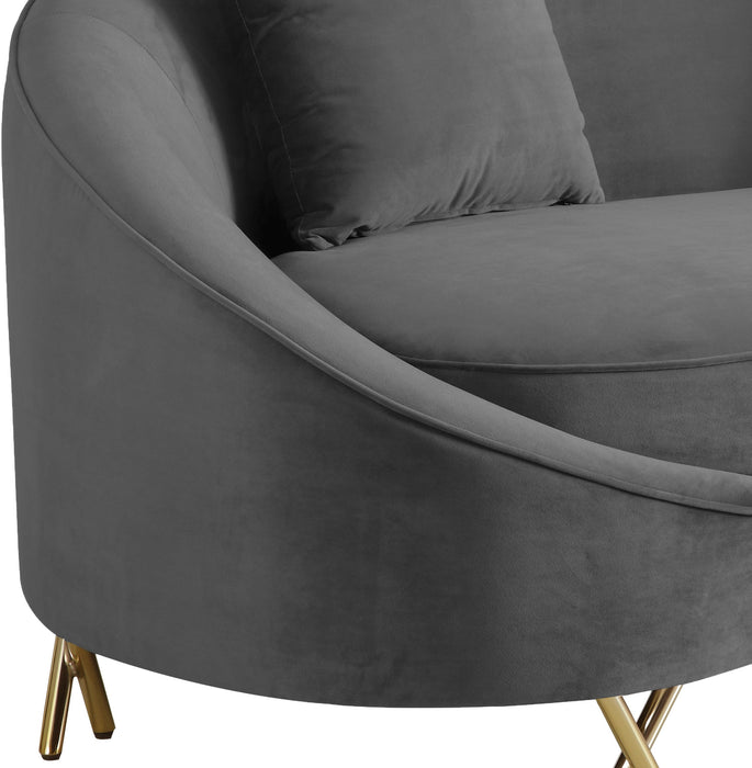 Serpentine Velvet Loveseat - Sterling House Interiors