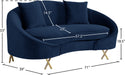 Serpentine Velvet Loveseat - Sterling House Interiors