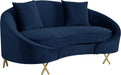 Serpentine Velvet Loveseat - Sterling House Interiors