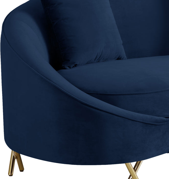 Serpentine Velvet Loveseat - Sterling House Interiors