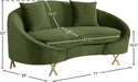 Serpentine Velvet Loveseat - Sterling House Interiors