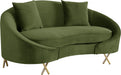 Serpentine Velvet Loveseat - Sterling House Interiors