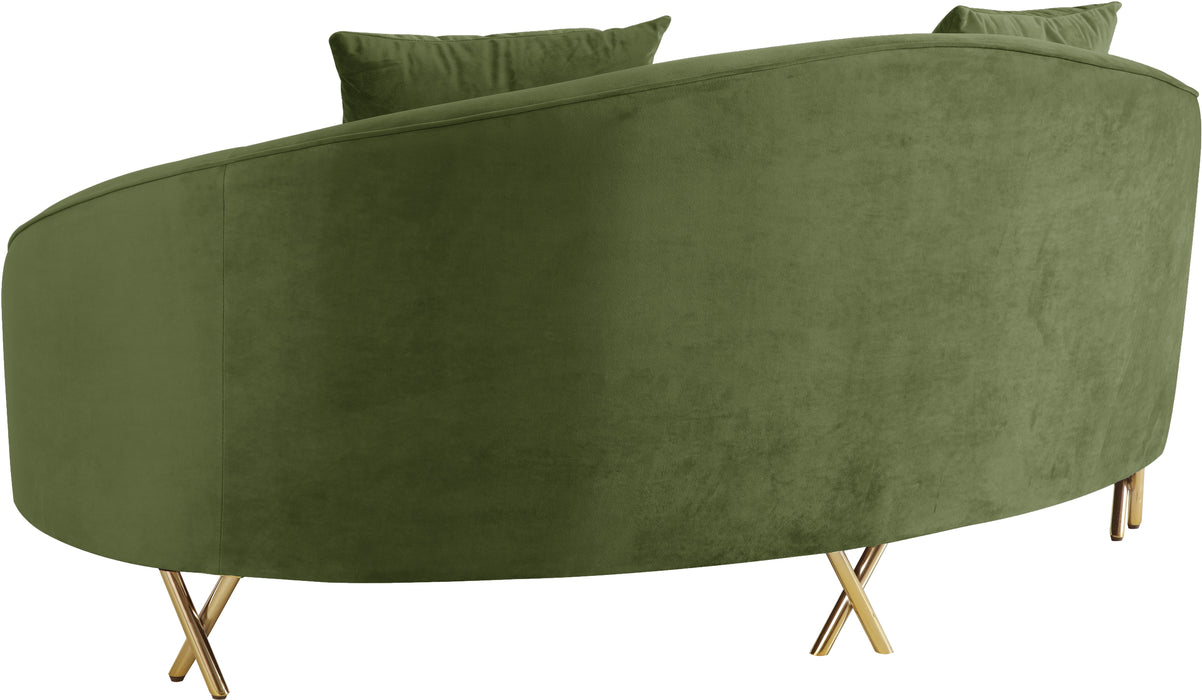 Serpentine Velvet Loveseat - Sterling House Interiors