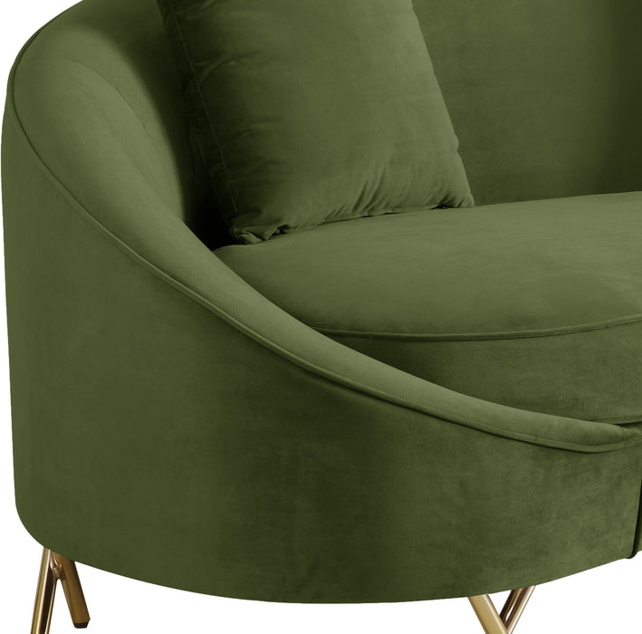 Serpentine Velvet Loveseat - Sterling House Interiors