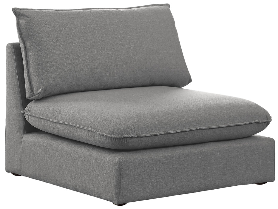 Mackenzie Grey Durable Linen Armless - Sterling House Interiors