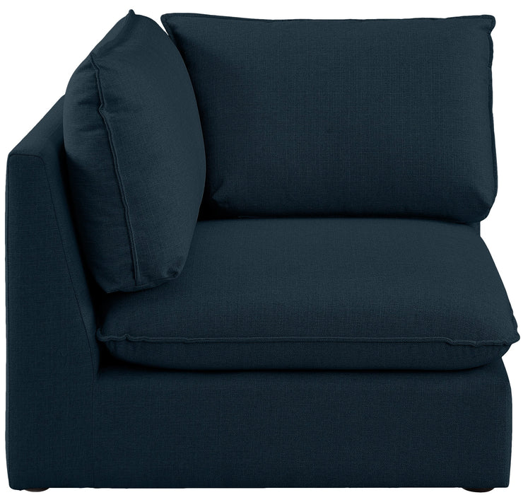 Mackenzie Navy Durable Linen Corner - Sterling House Interiors