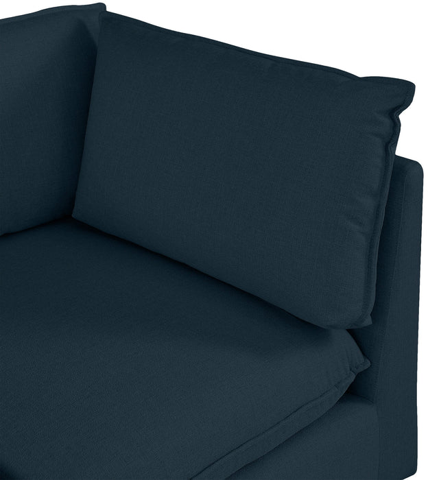 Mackenzie Navy Durable Linen Corner - Sterling House Interiors