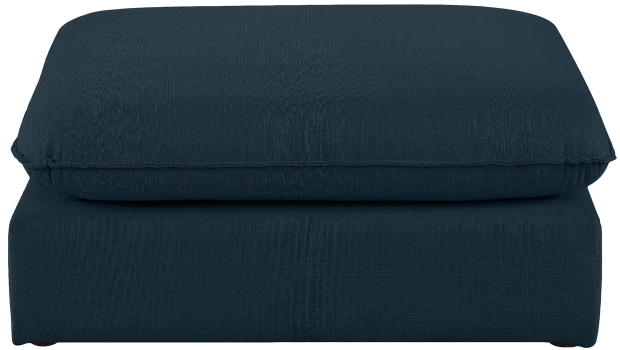 Mackenzie Grey Durable Linen Ottoman - Sterling House Interiors