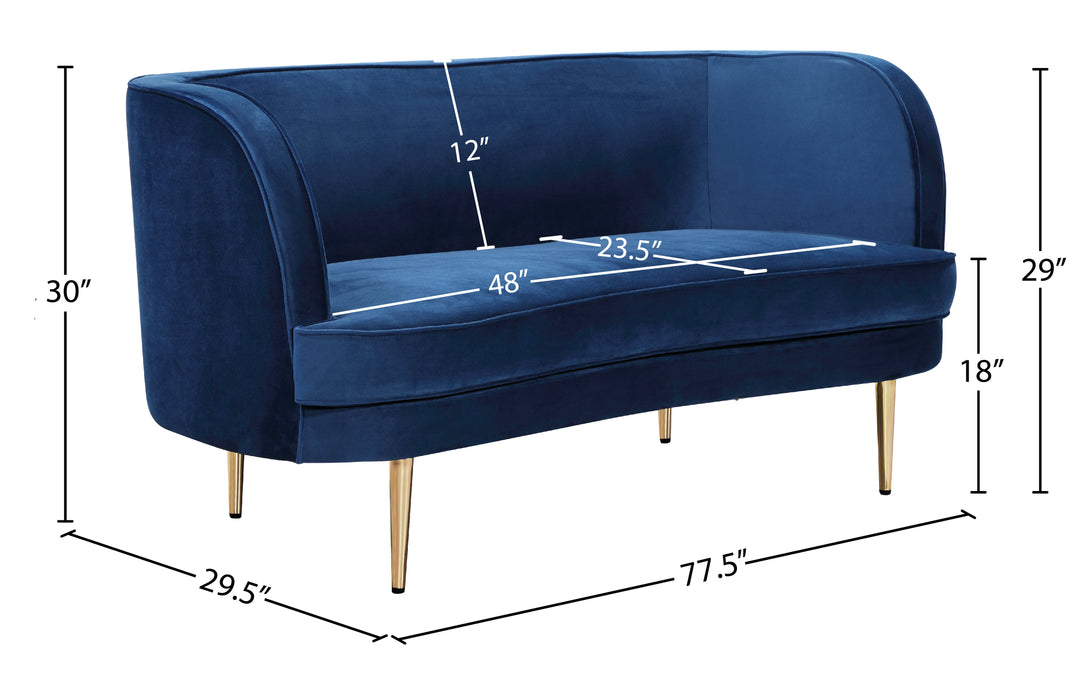 Vivian Velvet Loveseat - Sterling House Interiors