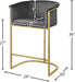 Donatella Velvet Counter Stool - Sterling House Interiors