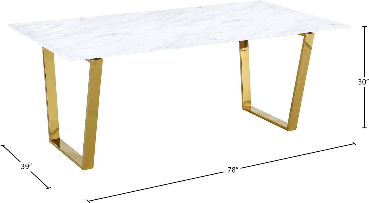 Cameron Gold Dining Table - Sterling House Interiors