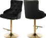 Claude Black Velvet Adjustable Stool - Sterling House Interiors