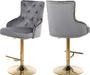 Claude Black Velvet Adjustable Stool - Sterling House Interiors