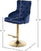 Claude Black Velvet Adjustable Stool - Sterling House Interiors