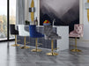 Claude Black Velvet Adjustable Stool - Sterling House Interiors