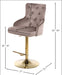 Claude Black Velvet Adjustable Stool - Sterling House Interiors