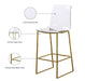 Lumen Metal/Lucite Polycarbonate Stool - Sterling House Interiors