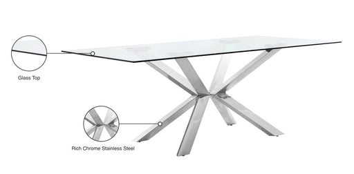 Juno Chrome Dining Table - Sterling House Interiors