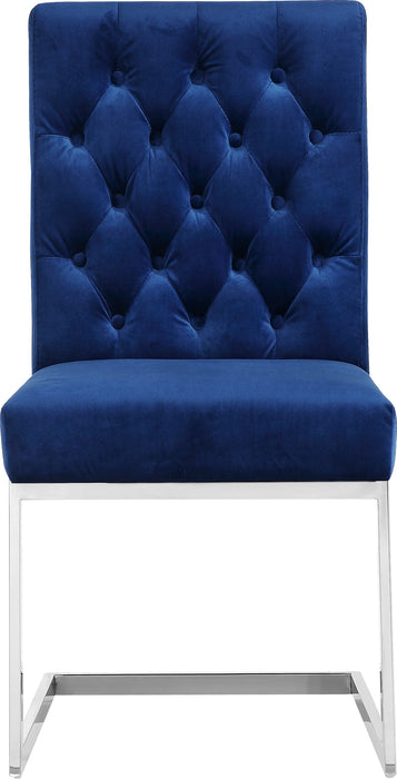 Carlton Navy Velvet Dining Chair - Sterling House Interiors
