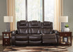 Warnerton PWR REC Sofa with ADJ Headrest - Chocolate - Sterling House Interiors