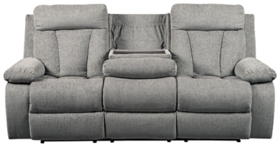 Mitchiner REC Sofa w/Drop Down Table - Fog - Sterling House Interiors