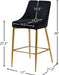Karina Black Velvet Stool - Sterling House Interiors